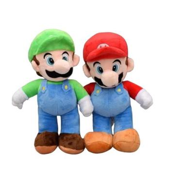 Imagem de Kit 2 Pelucia Mario E Luigi Super Mario Incriveis 25cm - super importe