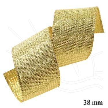 Imagem de Fita Metalizada Aramada M004 38mm 10 Metros - 203 Ouro - Fitas Progres