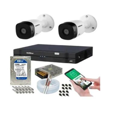 Imagem de Kit 2 Câmeras Intelbras 1120b Dvr 4 Canais Com Hd Incluso