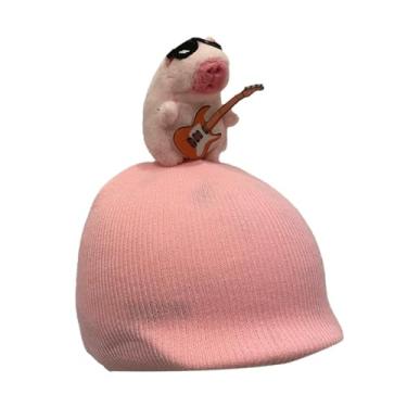 Imagem de YIJU Capa para capacete de esqui, chapéu de inverno fofo, rosa, leve, decoração para capacete de esqui, para ciclismo de prancha dupla, bicicleta, Style a