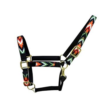 Imagem de CHALLENGER Cavalo Pônei Nylon Multicolorido Estampado Neoprene Acolchoado Ajustável Halter 606192-P