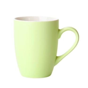 Imagem de ZUOLUO Caneca de café de cerâmica de 350 ml com alça, canecas de café coloridas de porcelana para o seu café, leite e chá, xícara de café de cerâmica lisa simples xícara de chá xícara de água para uso