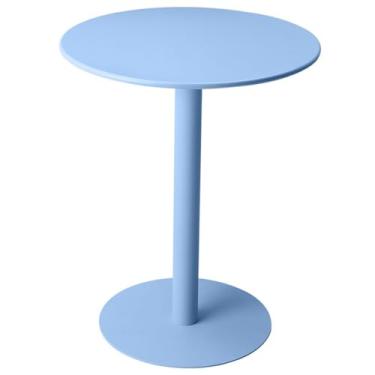 Imagem de Mesas de bar para bistrô, mesa de bar redonda e pub, mesa de coquetel circular em pé com topo de ferro, adequada para sala de estar, restaurante