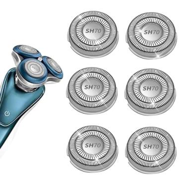 Imagem de TGSBHIO Lâminas de cabeças de reposição sh70/71 adequadas para philips norelco série 7000, novas lâminas duplas sh70 atualizadas para cabeças de reposição norelco 7000