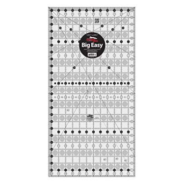 Imagem de Creative Grids Régua De Colcha 12-1/2 Pol. X 24-1/2 Pol. Retângulo – Cgr1224 – Fabricado Nos Eua, Régua Acrílica Antiderrapante Para Quilting, Costura, Artesanato, Patchwork Para Medição E Corte De