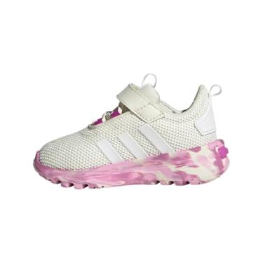 Imagem de adidas Tênis esportivo unissex Baby Racer Tr23, Marfim/branco/rosa claro, 3 Infant