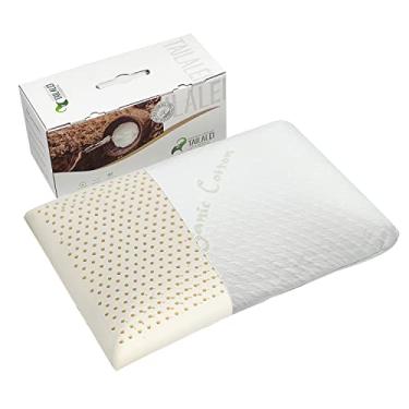 Imagem de Travesseiros de látex Talalay para dormir – Travesseiro King de firmeza média (84 cm x 40 cm x 14 cm) para pessoas que dormem de lado, costas e estômago para dormir