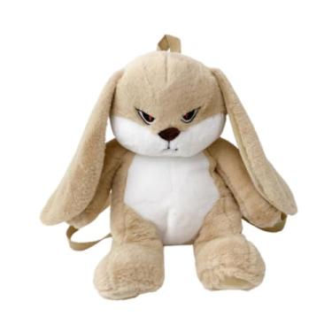 Imagem de menolana Mochila de pelúcia fofa boneca de pelúcia leve, casual, fashion coelhinho mochila animal mochila para mulheres meninas presentes de aniversário