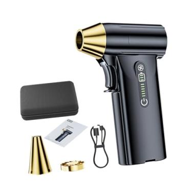 Imagem de Generic Ventilador portátil Mini ventilador de turbina para limpeza e secagem de pó, soprador de ar potente para limpeza de teclado, carro, viagem, Preto