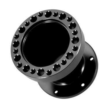 Imagem de Kit Espaçador de Alumínio para Volante de Carro Universal, 3 Polegadas, Controle de Direção Mais Próximo, Montagem Universal, Liga Preta e Dourada (Preto)