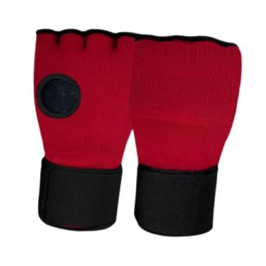 Imagem de oshhni Luvas internas de boxe para crianças, luvas de kickboxing, protetor sob as luvas, luvas de boxe de meio dedo, envoltórios manuais para mma, sparring, Vermelho