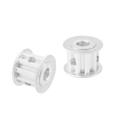 Imagem de 2 peças XL 14T polia de correia dentada 4/5/6/6,35/8/10 mm polia de engrenagem de furo interno 11 mm largura da correia roda de polia de alumínio para máquina a laser (12 mm)