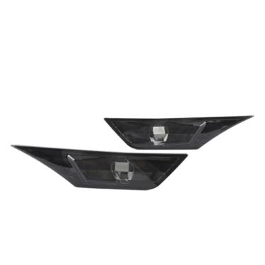 Imagem de 2 Pçs Led Marcador Lateral Sinais de Volta Capa Anti Risco Luz Capa 34300 Te H01 Lado Esquerdo Direito Marcador Lâmpada Habitação (Preto)