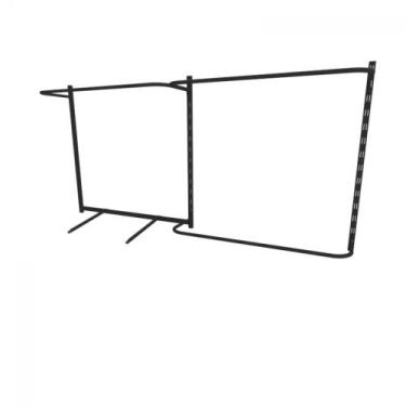 Imagem de Arara de roupas para loja quarto closet 9 peças regulável 200x100 cm c