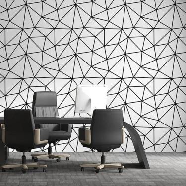 Imagem de Kit 10 Metros Papel de Parede Adesivo Auto Colante Decorativo Branco c