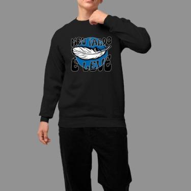 Imagem de Moletom Gola Careca Basico Masculino Casual Moda Religioso Tecido Maci