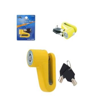 Imagem de Trava Disco Freio Roda Moto Bicicleta Motocicleta Com Chave