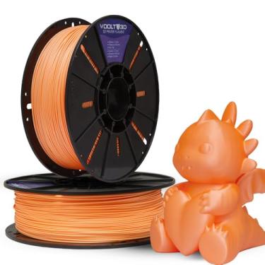 Imagem de Filamento PLA Macaron Velvet High Speed 1Kg 1,75mm Efeito Aveludado em Tons Pasteis Impressora 3D FDM Voolt3D (Laranja Macaron Velvet)