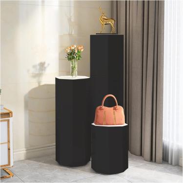 Imagem de Sapateira alta redonda giratória giratória 360° Organizador de prateleira para sapatos Armazenamento de sapatos de metal para entrada Corredor Organizador de sapatos Armazenamento de gabinet