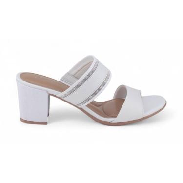 Imagem de Tamanco Feminino Usaflex Salto Bloco Bico Redondo UC1503002