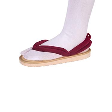Imagem de UZAIN Anime Kimetsu no Yaiba Cosplay Clog Shoes Kamado Tanjirou Shinobu Cosplay Sandália Adereço Oshitari com meias, Vermelho, 8.5-9.5 Women/7-8 Men