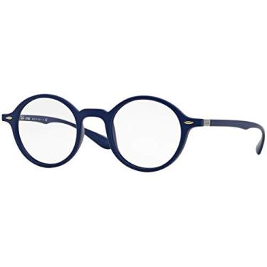 Imagem de Ray-Ban RX7069-5439 Óculos armação azul 43 mm com lente transparente de demonstração, Azul, 43 mm