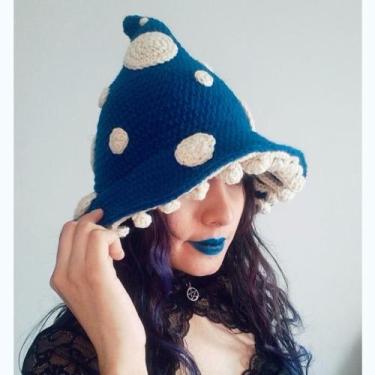 Imagem de Chapéu Bucket Cogumelo Psicodelia Em Crochê - Atelier Chapeuzinho de B