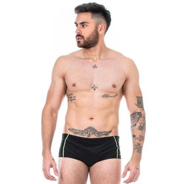 Imagem de Sunga Masculina Elite Performance Listra Lateral, Preto, GG