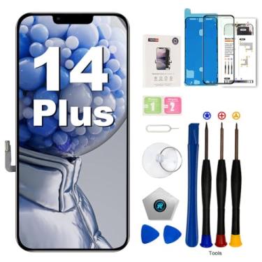 Imagem de EFAITHFIX Tela de substituição para iPhone 14 Plus de 6,7 polegadas LCD 3D Touch Display Full HD Digitalizador Frame Assembly (A2632 A2885 A2886 A2887 A2888) com ferramentas de reparo protetor de tela