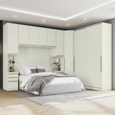 Imagem de Guarda-Roupa Casal Modulado Seletto 9 Portas 9 Gavetas 11 Prateleiras Areia - Henn