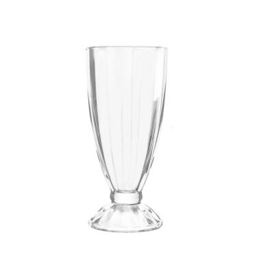 Imagem de Copo De Milk Shake Taça De Vidro Transparente Sorveteria 380ml Lyor