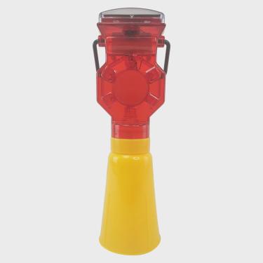 Imagem de Sinalizador Solar Viário para Cone Automático Obra Luz Solar Sinalização Chuva Led Energia Solar Estrada Rua Rodovia