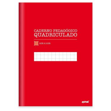 Imagem de Caderno Universitário Capa Dura costurado 96 fls quadriculado vermelho 19956 Spiral pt 1 un