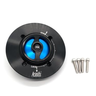 Imagem de Tampa de tanque de combustível sem chave CNC para Kawasaki VERSY.S-X 300, Z400, Z650, Z900, Ninja ZX-6R, Ninja 650, Ninja 400, VERSY.S 1000 KLZ1000DKF acessórios de substituição de motocicleta azul