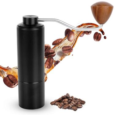 Imagem de Cafeteira com moedor Aviation Aluminium 11 níveis preta