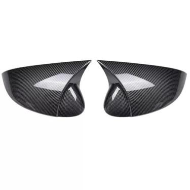 Imagem de 2 peças para VW Golf 8 MK8 R GTI RLine 2020 2021 2022 2023 acessórios (W/Lane Assist) Capa de espelho retrovisor lateral de buzina OX para carro esportivo ABS - Fibra de carbono