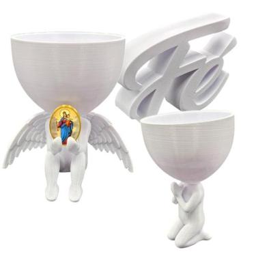Imagem de Relicario Decoração Nossa Senhora Auxiliadora Anjo Guarda - Point da F
