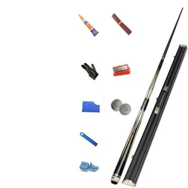 Imagem de Taco de Sinuca Profissional 1/2 Estrutura Taco de Bilhar de Bordo Canadense 147cm (58in) - Cabeça de Haste Não Intercambiável 10mm/11.5mm/13mm (B Tacos de bilhar e acessórios+ barril box B, 10mm)