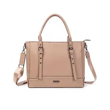 Imagem de Bolsa Feminina Pasta Notebook Executiva Forrada Alça Tiracolo Pu Saffi