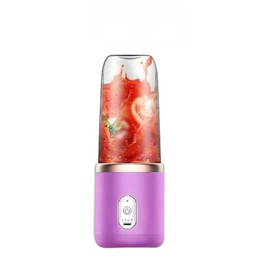 Imagem de Espremedor Elétrico Mini Liquidificador Portátil 4 Lâminas De Suco De Alimentos Misturador 400ml(1 COPO LILAS)