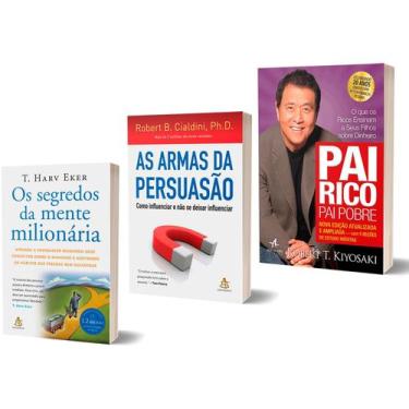 Imagem de Kit As Armas da Persuasão + Os Segredos da Mente Milionária + Pai Rico