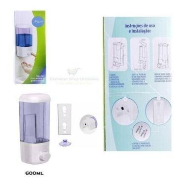 Imagem de Kit 2 Porta Sabonete Detergente Líquido Álcool Em Gel 600ml - WCAN
