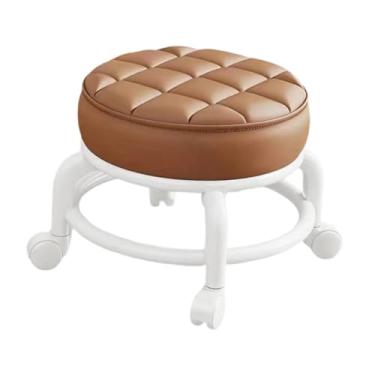 Imagem de Ioensy 360 ° Rotativo Bancos de assento de rolo baixo Cadeira giratória leve Os giratórios universais giratórios da polia Ralinhas para cozinha de escritório, CafÉ