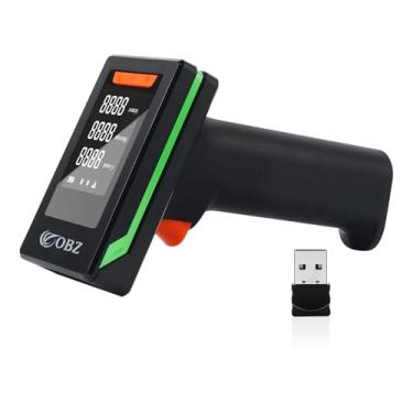 Imagem de OBZ Scanner de código de barras Bluetooth 2D com tela grande, compatível com 2,4 G sem fio, Bluetooth e USB com fio, conecte smartphone, tablet, PC, scanner de código QR sem fio, funciona com Windows