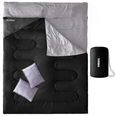 Imagem de tuphen - Sacos de dormir para adultos, crianças, meninos, meninas, mochilão, acampamento, forro de algodão, clima frio e quente nas 4 estações, inverno, outono, primavera, verão, uso interno e externo, leve e à prova d'água