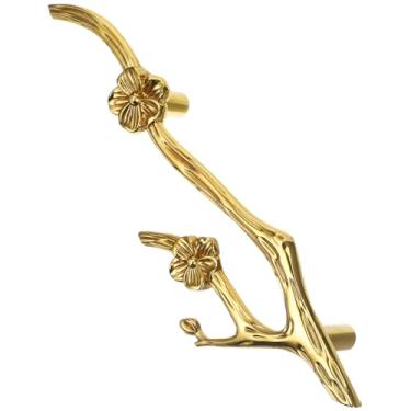 Imagem de Angoily Puxador de porta bronze antigo preto fosco maçanetas de folha para móveis