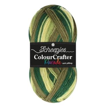 Imagem de Scheepjes Fio Color Crafter Parade – Mistura verde 404, acrílico premium de 100 g para projetos de tricô e crochê