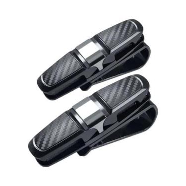 Imagem de Viseira De Sol Do Carro Portátil Óculos De Sol Clipe Titular Abs Caso 