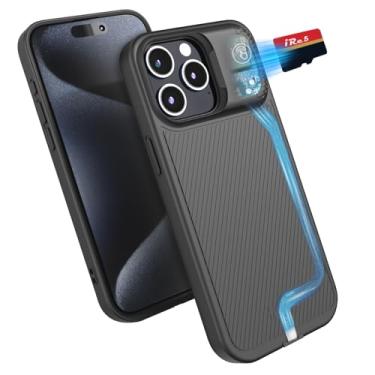 Imagem de Capa de telefone de expansão e proteção de memória 2 em 1, leitor de cartão de memória para iPhone 15 Pro Max, adaptador de cartão microSD, pen drive USB C, Magsafe (excluindo cartão SD)