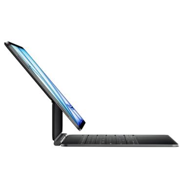 Imagem de doqo Capa para iPad Air 13 e iPad Pro de 12,9 polegadas com teclado, capa mágica com teclado para iPad Air 13 (M2/M3) 2024 2025 iPad Pro 12,9 (6ª, 5ª, 4ª, 3ª geração) com multi-trackpad fino, 7 cores